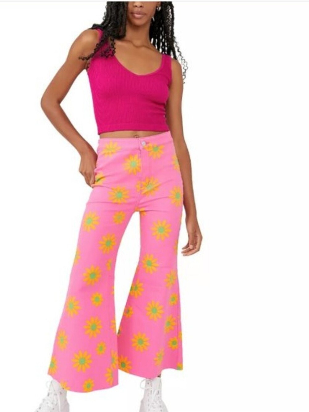 We The Free Pink Floral Wide Leg Pants. Several  Sizes Available